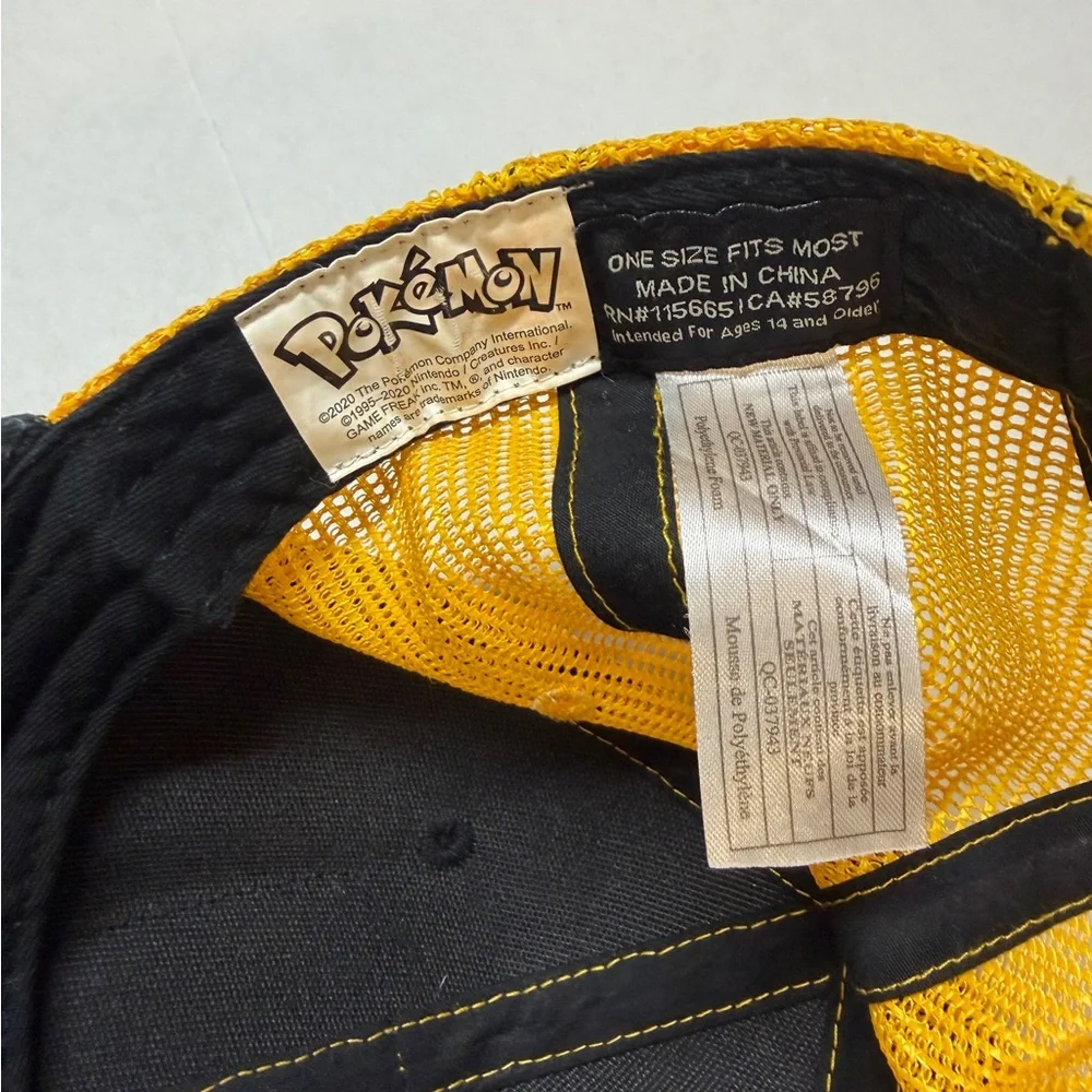 Pokemon Charizard Patch Black And Orange Trucker Mesh Snapback Hat‎